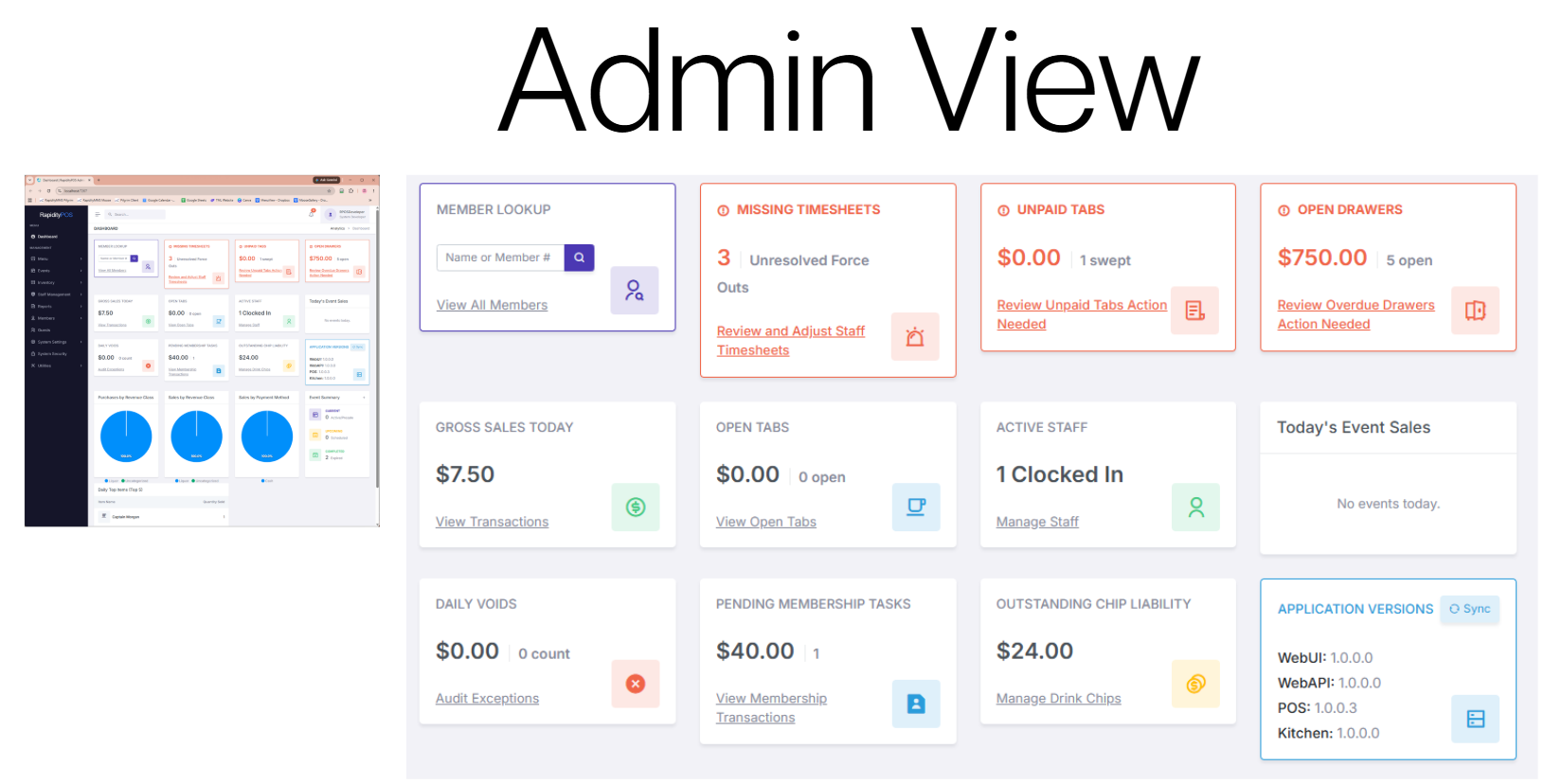Admin Dashboard Preview